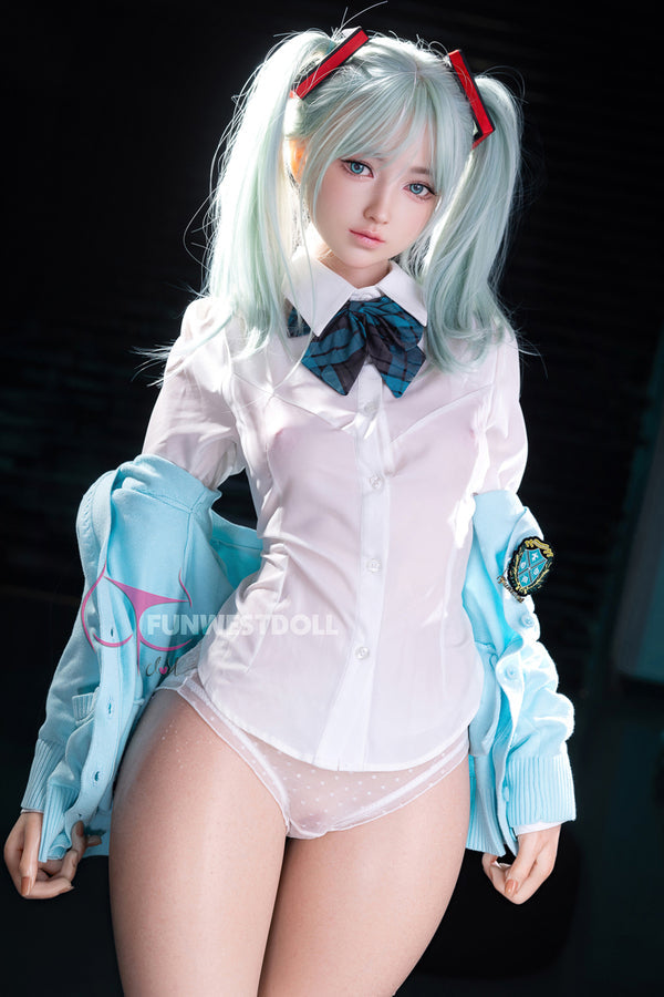 EU In Stock - 159cm/5ft3 A-cup Realistic Skin Texture Silicone Sex Doll