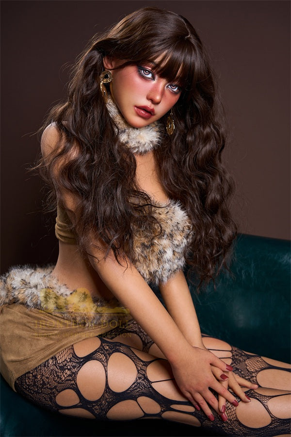 164cm/5ft5 F-cup Silicone Sex Doll - S40 Dark Tanned Leopard - BestDollForYou