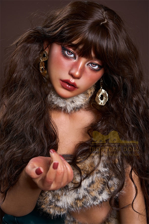 164cm/5ft5 F-cup Silicone Sex Doll - S40 Dark Tanned Leopard - BestDollForYou
