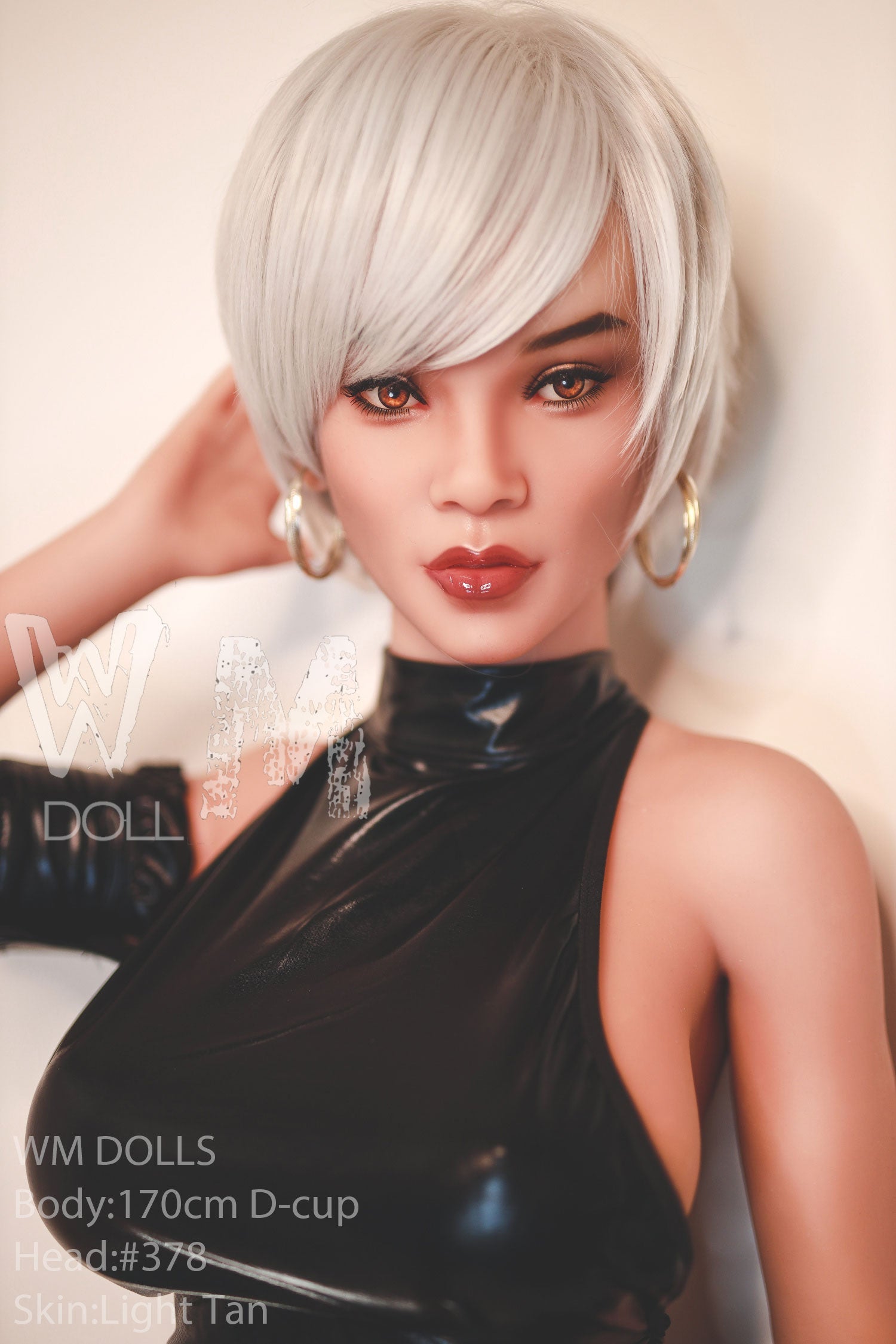170cm/5ft5 D-cup Silver Short Hair TPE Sex Doll with 