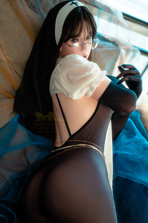 162cm/5ft4 A-Cup Lifelike Halloween Nun Silicone Love Doll - S37 - BestDollForYou