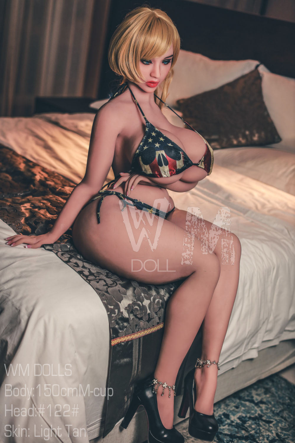 US In Stock - 150cm/4ft11 M-cup BBW Big Booty Thick TPE Sex Doll with 