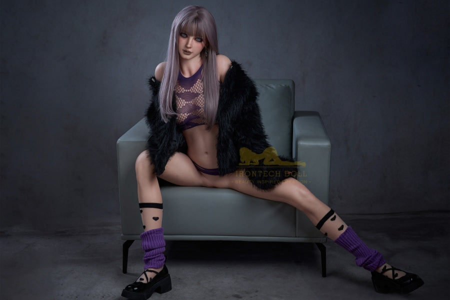 169cm/5ft7 C-Cup Purple Hair Silicone Sex Doll S9 - BestDollForYou