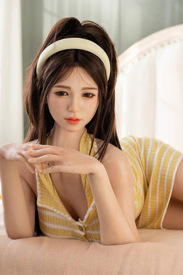 160cm/5ft3 D-cup Japanese Silicone Head Sex Doll - Una - BestDollForYou