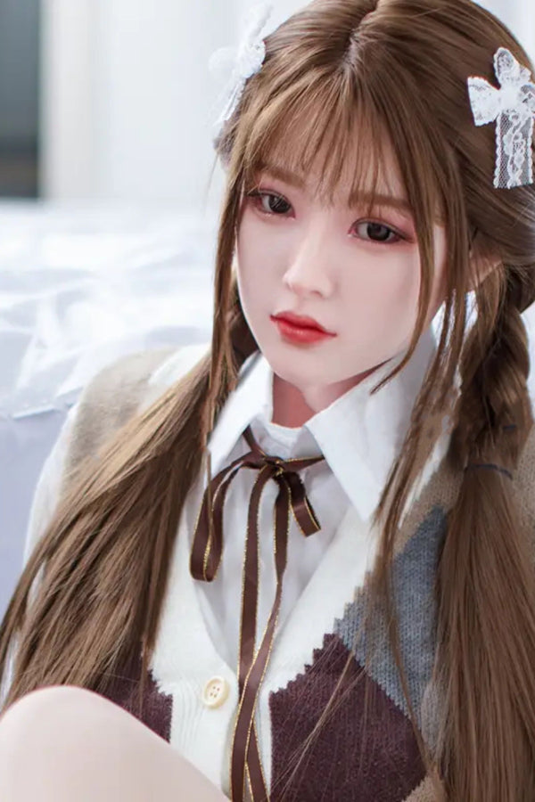 150cm/4ft11 D-cup Japanese Silicone Head Sex Doll -  A35 Sora - BestDollForYou