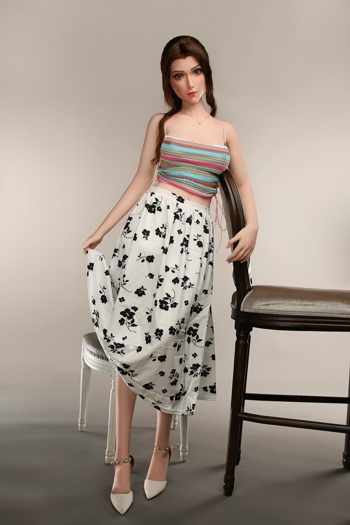 US In Stock - 160cm/5ft3 D-cup Silicone Head Sex Doll C25S - Alice White - 我的商店