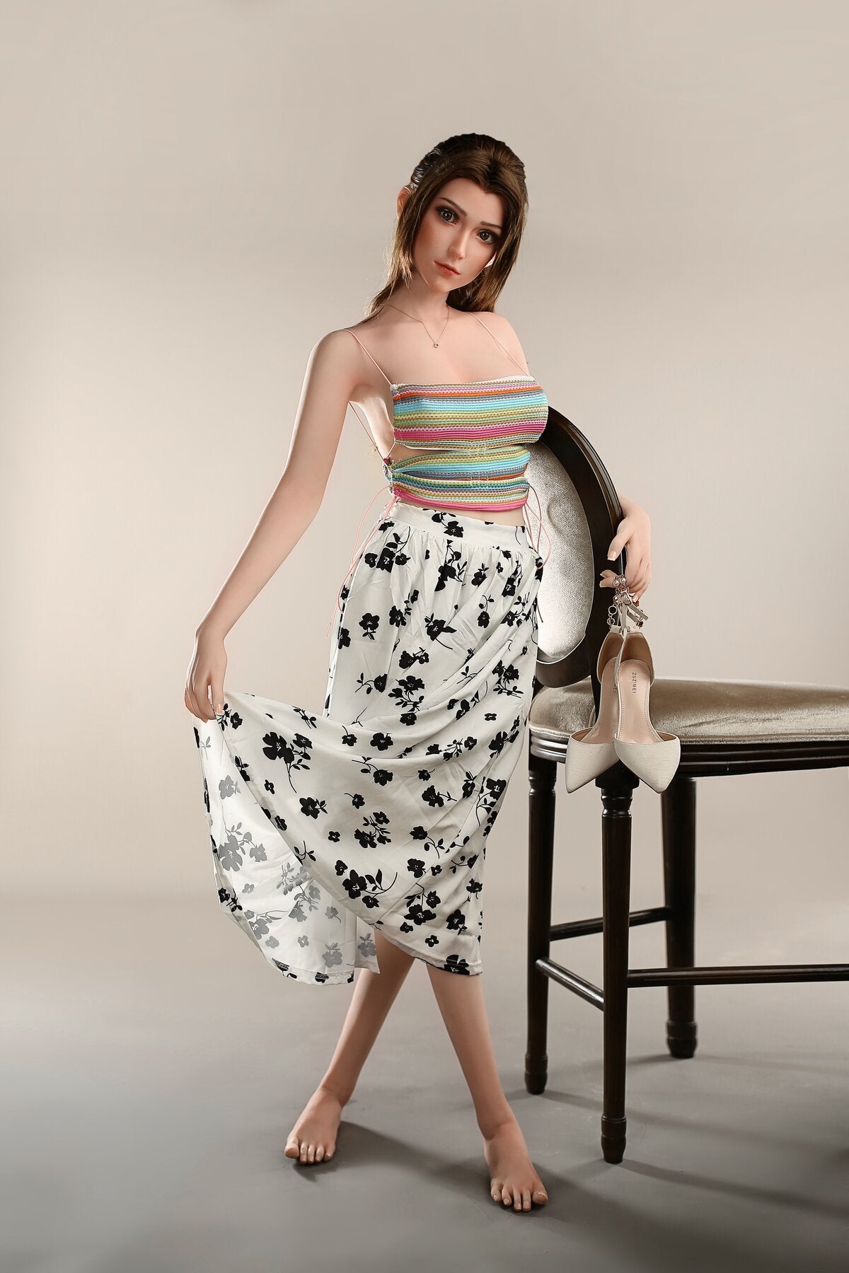 US In Stock - 160cm/5ft3 D-cup Silicone Head Sex Doll C25S - Alice White - 我的商店