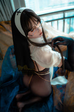 162cm/5ft4 A-Cup Lifelike Halloween Nun Silicone Love Doll - S37 - BestDollForYou