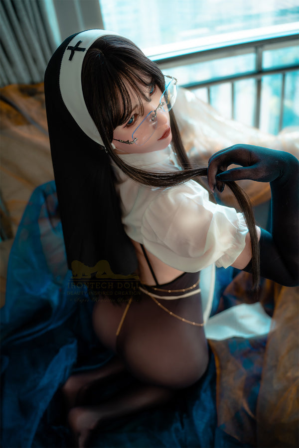 162cm/5ft4 A-Cup Lifelike Halloween Nun Silicone Love Doll - S37 - BestDollForYou