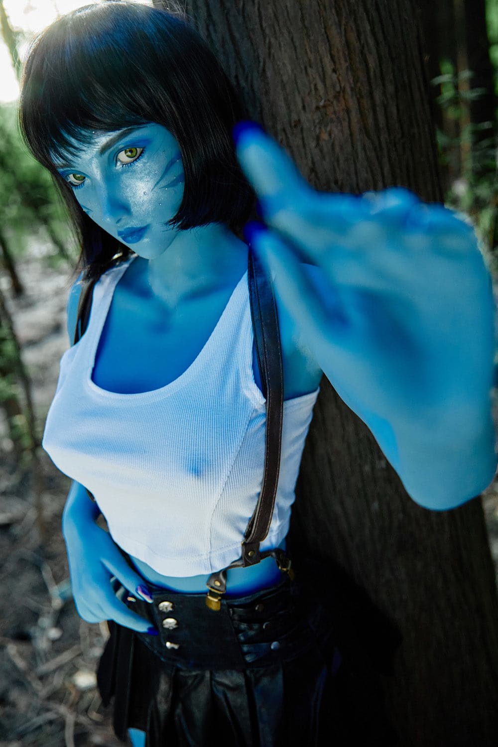 🔹CLM Classic🔹158cm Myrtice B-Cup Alien Blue Skin Anime Sex Doll Tifa Makeup (Avatar-Blue) - BestDollForYou