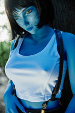 🔹CLM Classic🔹158cm Myrtice B-Cup Alien Blue Skin Anime Sex Doll Tifa Makeup (Avatar-Blue) - BestDollForYou