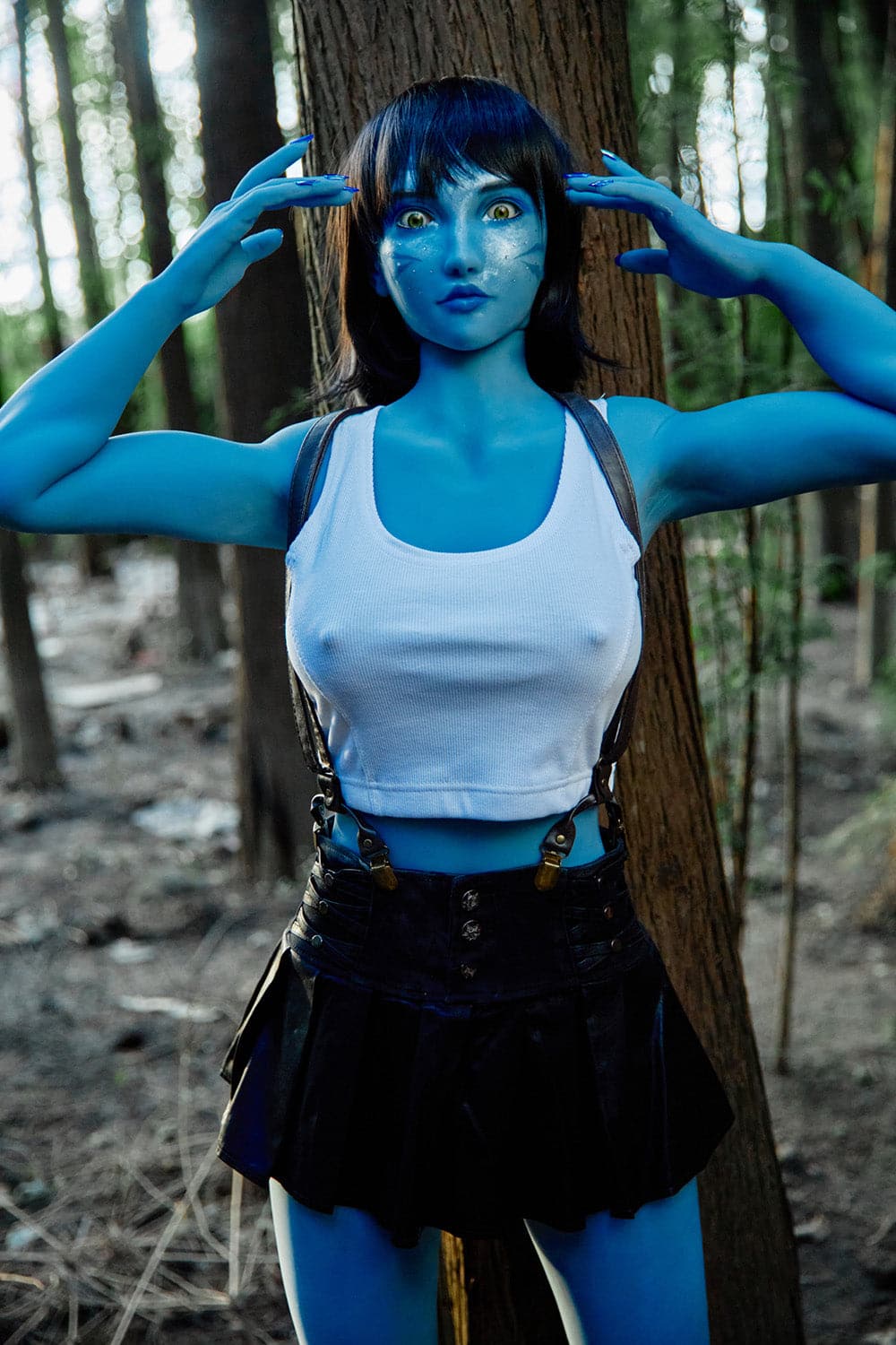 🔹CLM Classic🔹158cm Myrtice B-Cup Alien Blue Skin Anime Sex Doll Tifa Makeup (Avatar-Blue) - BestDollForYou