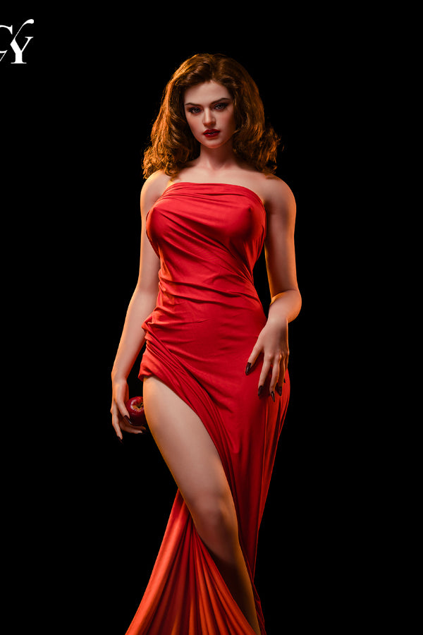 176cm/5ft9 E-Cup Real Skin Texture Silicone Head Sex Doll - Beatrice Red Head  - Natural Skin - BestDollForYou