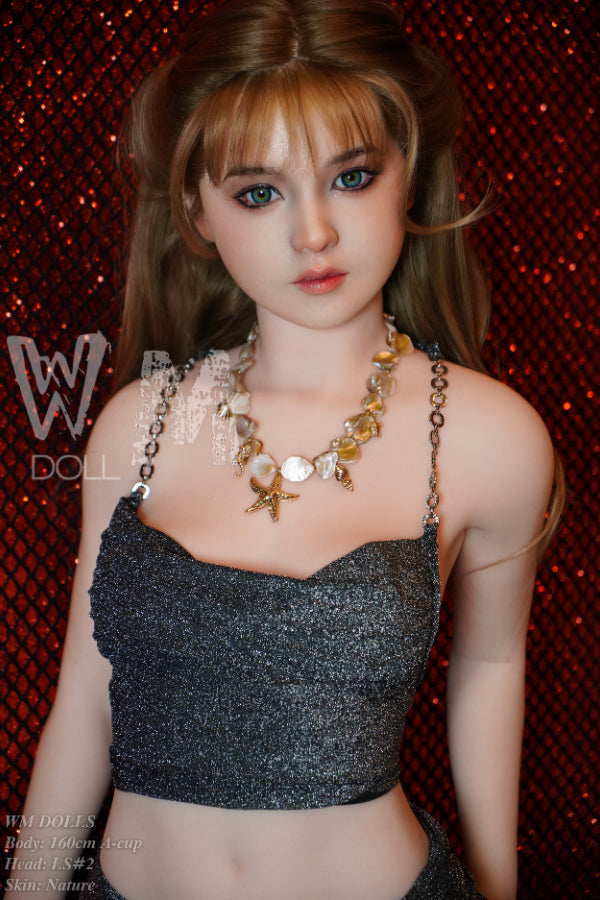 160cm/5ft3 A-cup Blonde Sex Doll with Silicone Head - LS