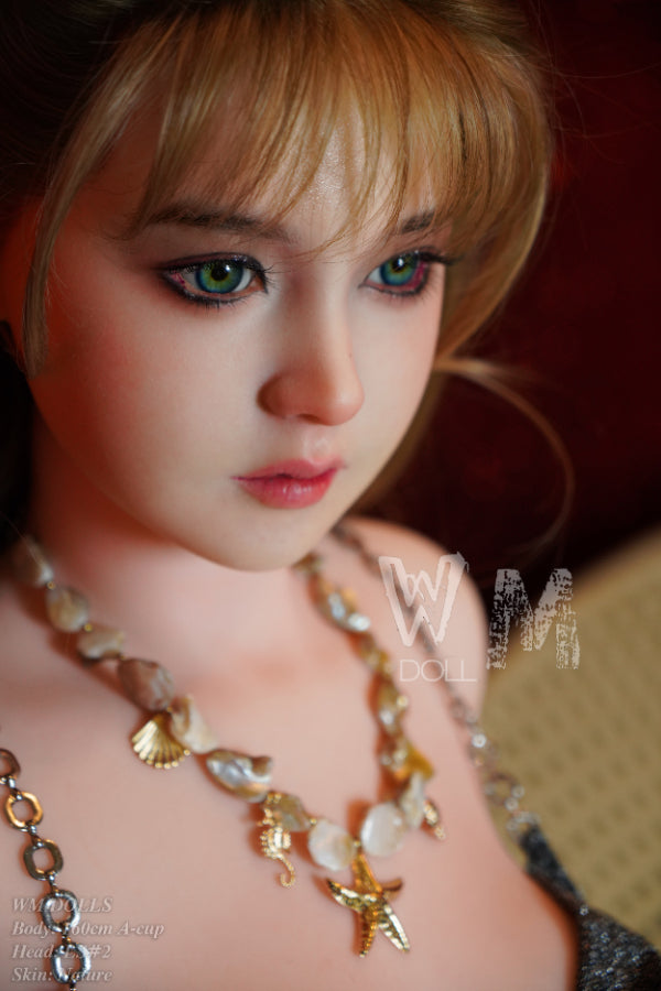 160cm/5ft3 A-cup Blonde Sex Doll with Silicone Head - LS