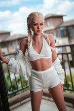 160cm/5ft3 C-cup Blonde Silicone Head Sex Doll – 