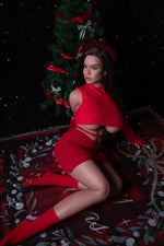 162cm/5ft4 I-Cup Christmas Style Silicone Sex Doll with ROS Head T34 - Nicole - 我的商店