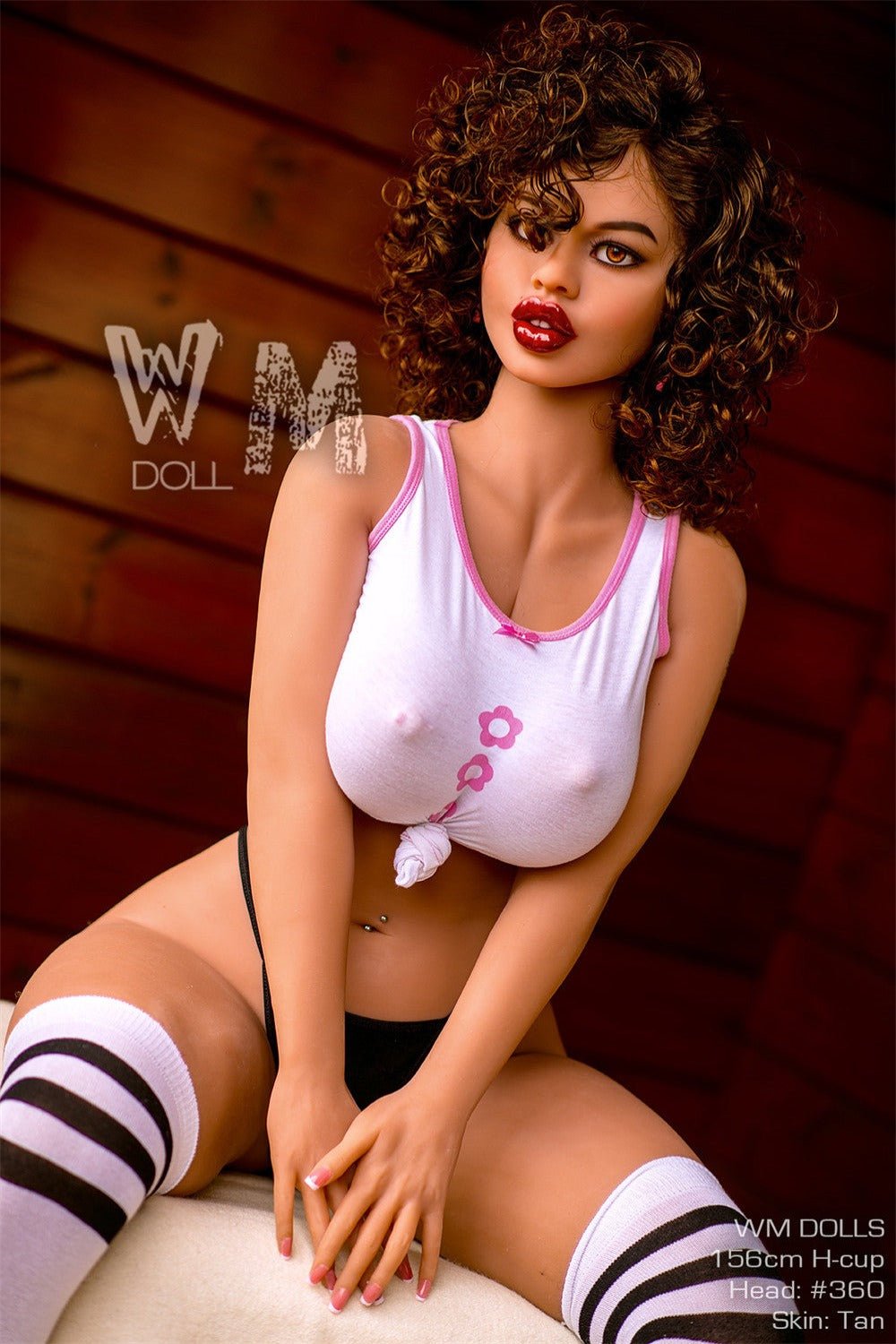 156cm/5ft1 H-Cup High-End Thick Lip TPE Sex Doll with 
