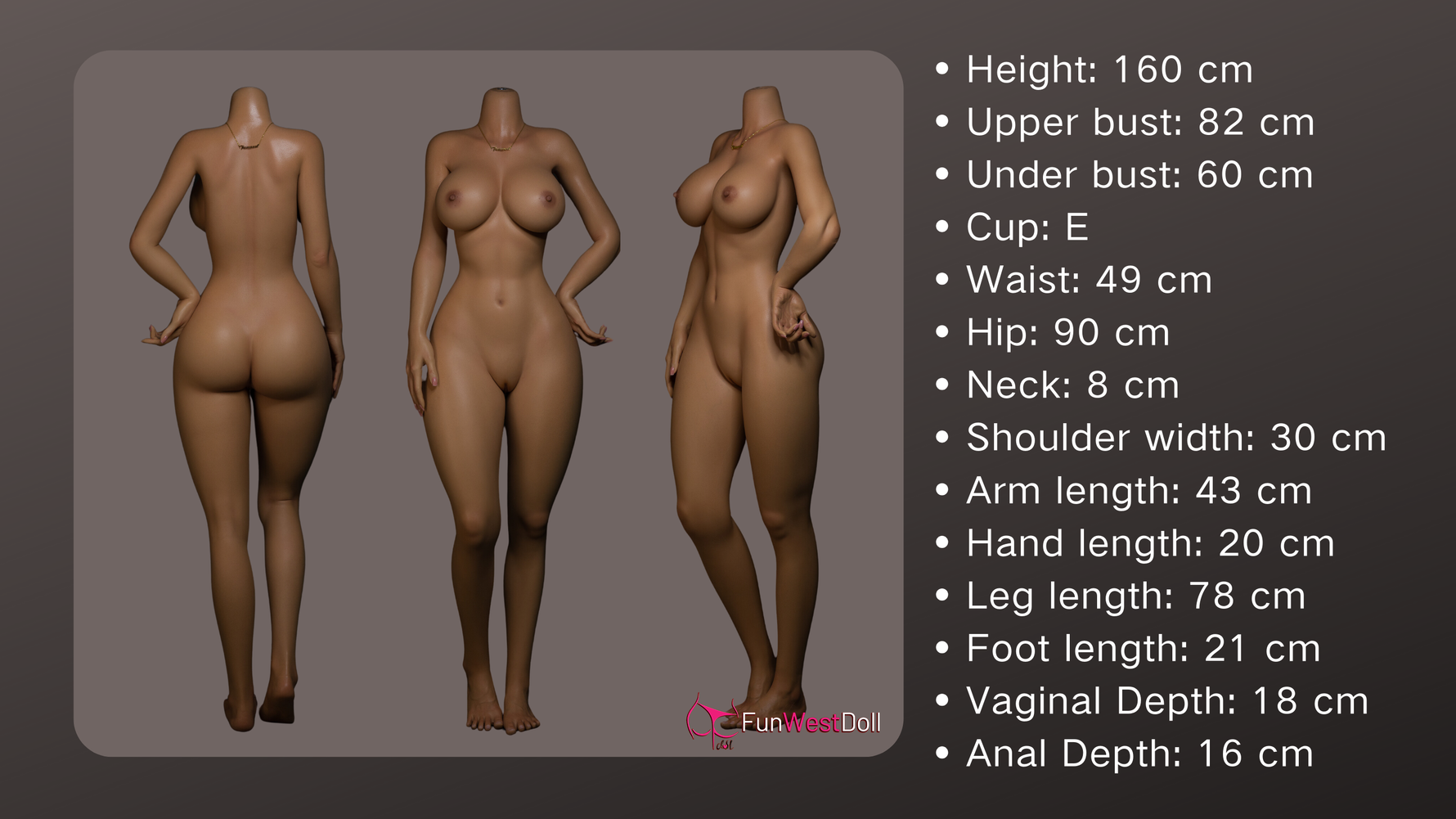 EU In Stock - 160cm/5ft3 E-Cup Most Sexy Silicone Sex Doll With Big Boobs - 