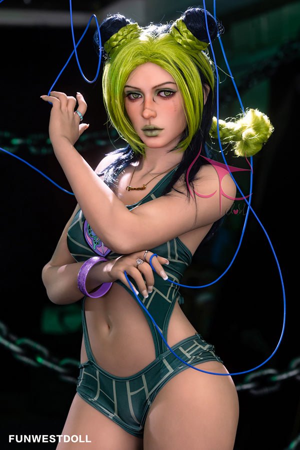 159cm/5ft3 A-cup Anime Cosplay JoJo's Bizarre Adventure Jolyne Cujoh TPE Sex Doll - 