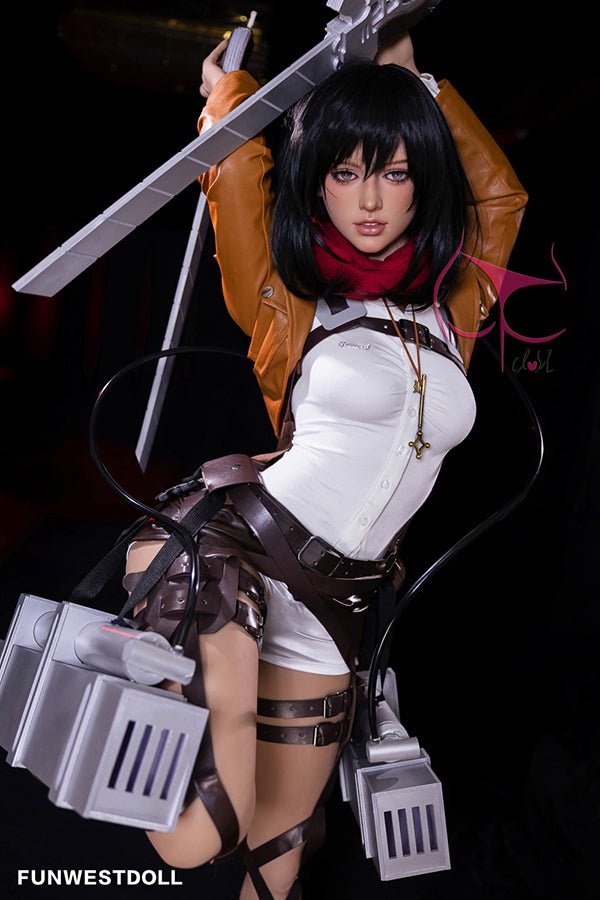 159cm/5ft3 A-cup Anime Mikasa Ackerman | Attack on Titan TPE Sex Doll - 
