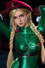 EU In Stock - 157cm/5ft2 C-cup Cosplay Street Fighter Killer Bee Cammy Anime Sex Doll - 