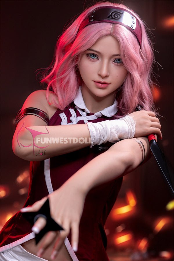 US In Stock - 159cm/5ft3 A-cup Cosplay Naruto Sakura Haruno Anime TPE Sex Doll FWD079 