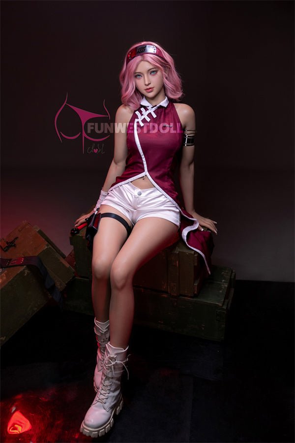 US In Stock - 159cm/5ft3 A-cup Cosplay Naruto Sakura Haruno Anime TPE Sex Doll FWD079 