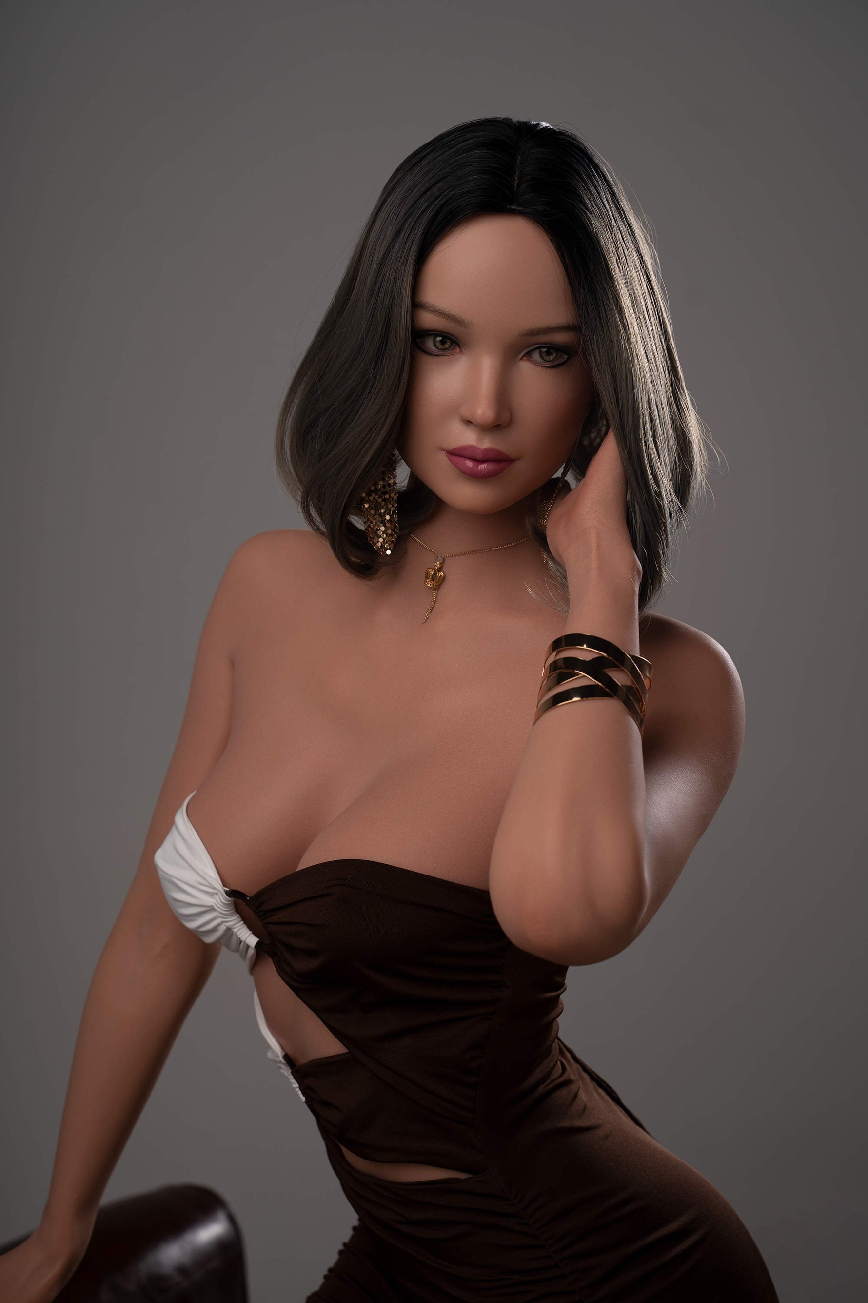 ZELEX Inspiration Series 2.0 | 170cm/5ft7 C-Cup Silicone Sex Doll - GE49_2Tan - BestDollForYou
