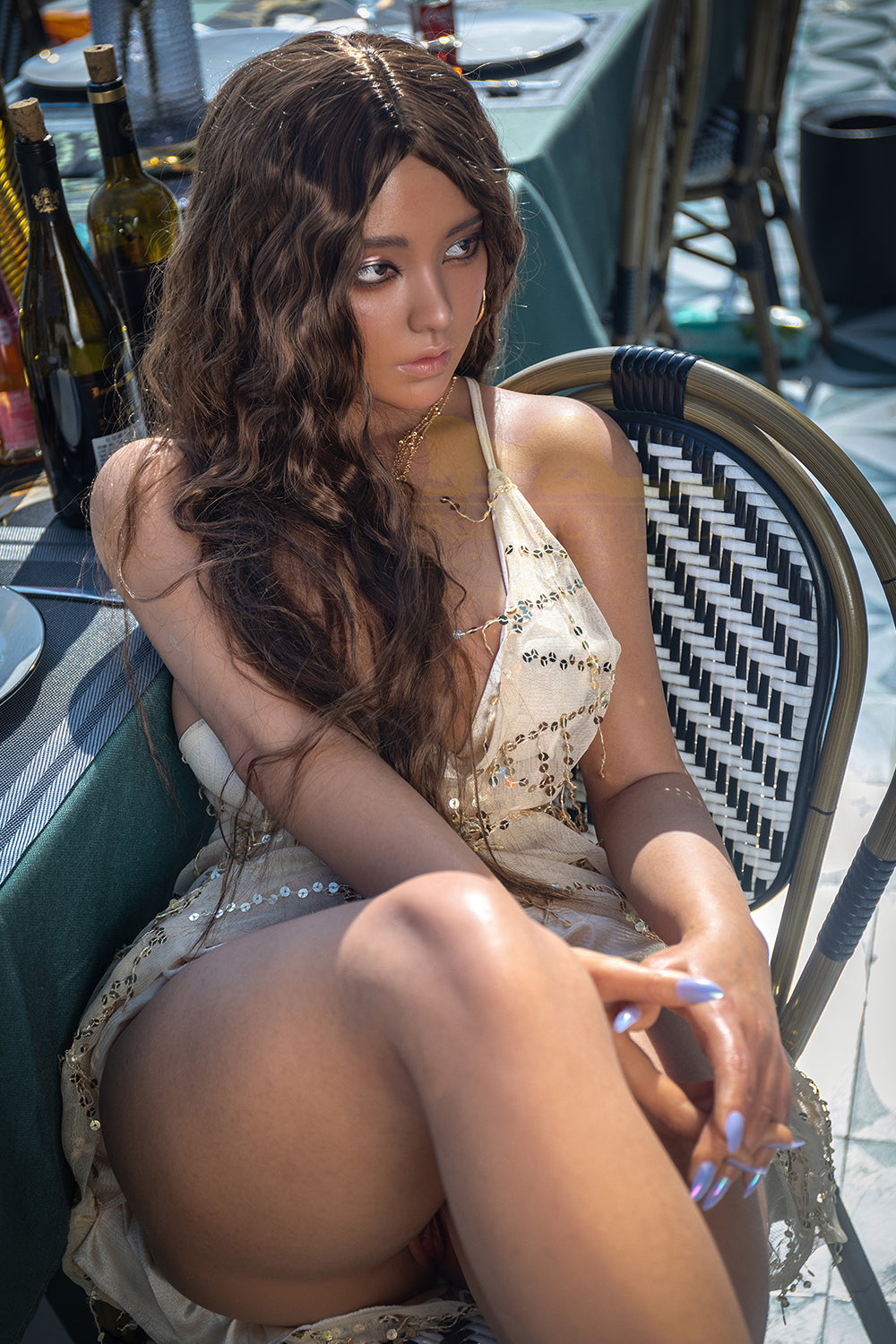 EU In Stock - 164cm/5ft5 F-cup Silicone Sex Doll - S40 Dark Tanned - 我的商店