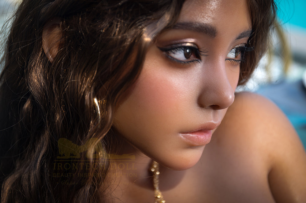 EU In Stock - 164cm/5ft5 F-cup Silicone Sex Doll - S40 Dark Tanned - 我的商店