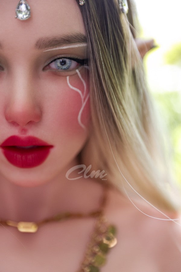 ❤️CLM Ultra❤️  157cm/5ft2 D-Cup Full Silicone Movable Jaw Elf Sex Doll SiQ157 - Athena - BestDollForYou