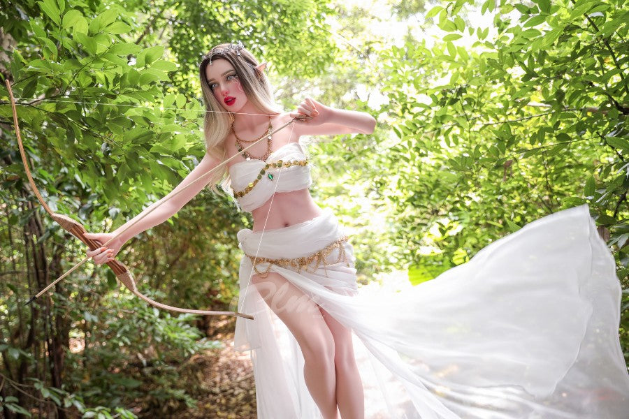 ❤️CLM Ultra❤️  157cm/5ft2 D-Cup Full Silicone Movable Jaw Elf Sex Doll SiQ157 - Athena - BestDollForYou