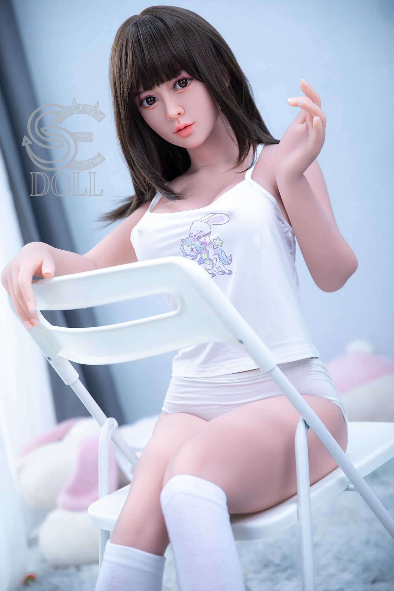 151cm/4ft11 E-cup Realistic Cute Asian Sex Doll Head 