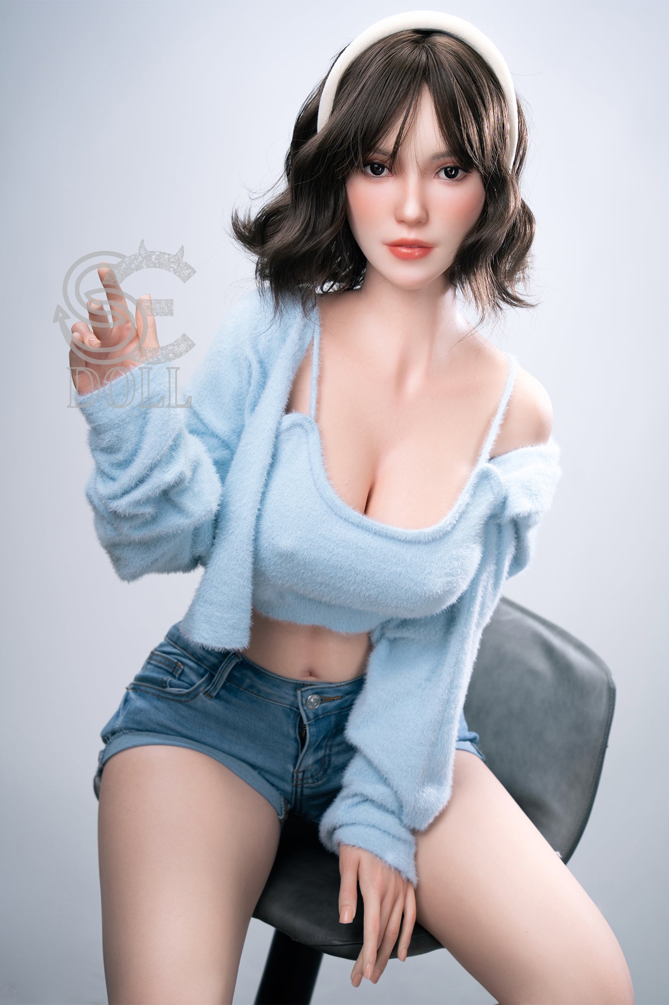 T161cm/5ft3 C-cup Real Skin Texture Silicone Sex Doll SES056 Head