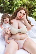 US In Stock - 161cm/5ft3 H-cup Real Skin Texture Silicone SSBBW Sex Doll - Amy - 我的商店