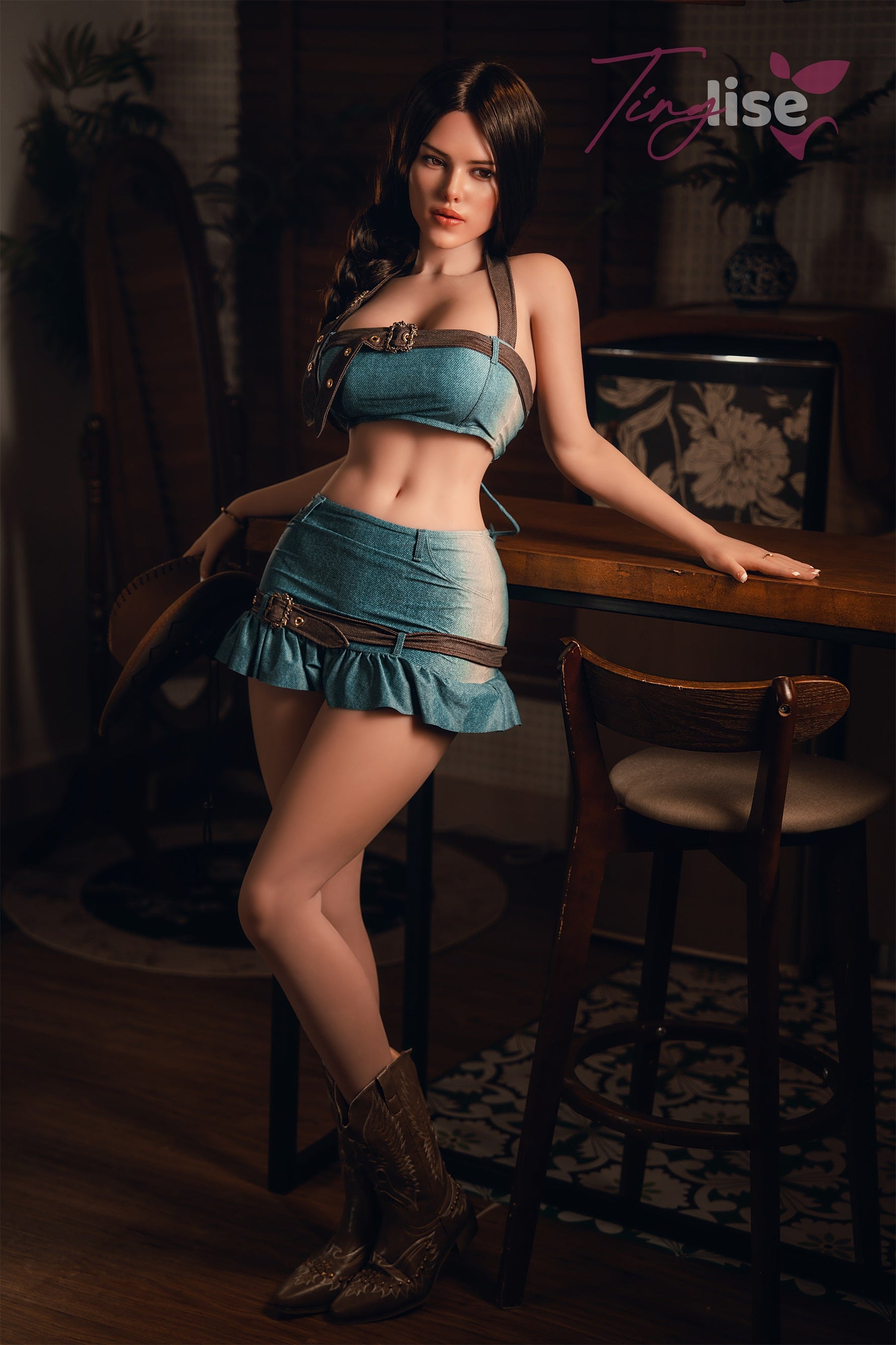 US In Stock - 166cm/5ft3 F-Cup Advanced 3-in-1 Robot Sex Doll - Raven Tinglise