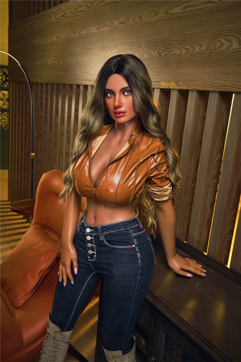 165cm/5ft5 G-cup Silicone Sex Doll – S17 Luna Dark tanned - BestDollForYou